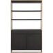 Baldessara Grey / Rustic Bronze Bookcase
